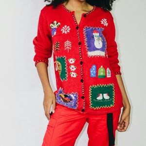 Vintage Ugly Christmas Sweater / Cardigan